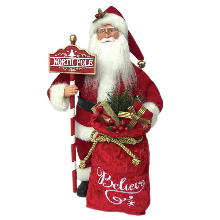 15" North Pole Believe Santa