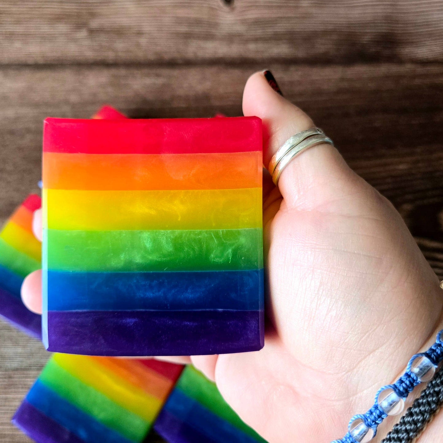 Rainbow Pride Artisan Soap - LGBTQ+ Pride Flag