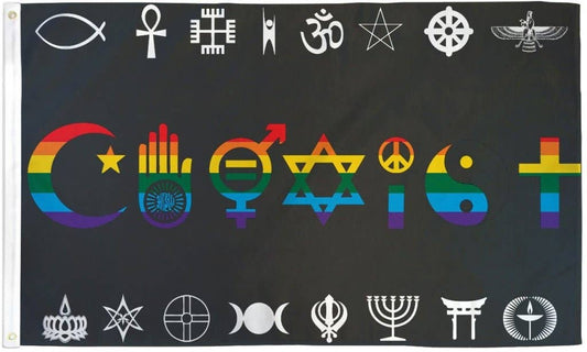 Coexist (Rainbow) Flag 3x5ft Poly