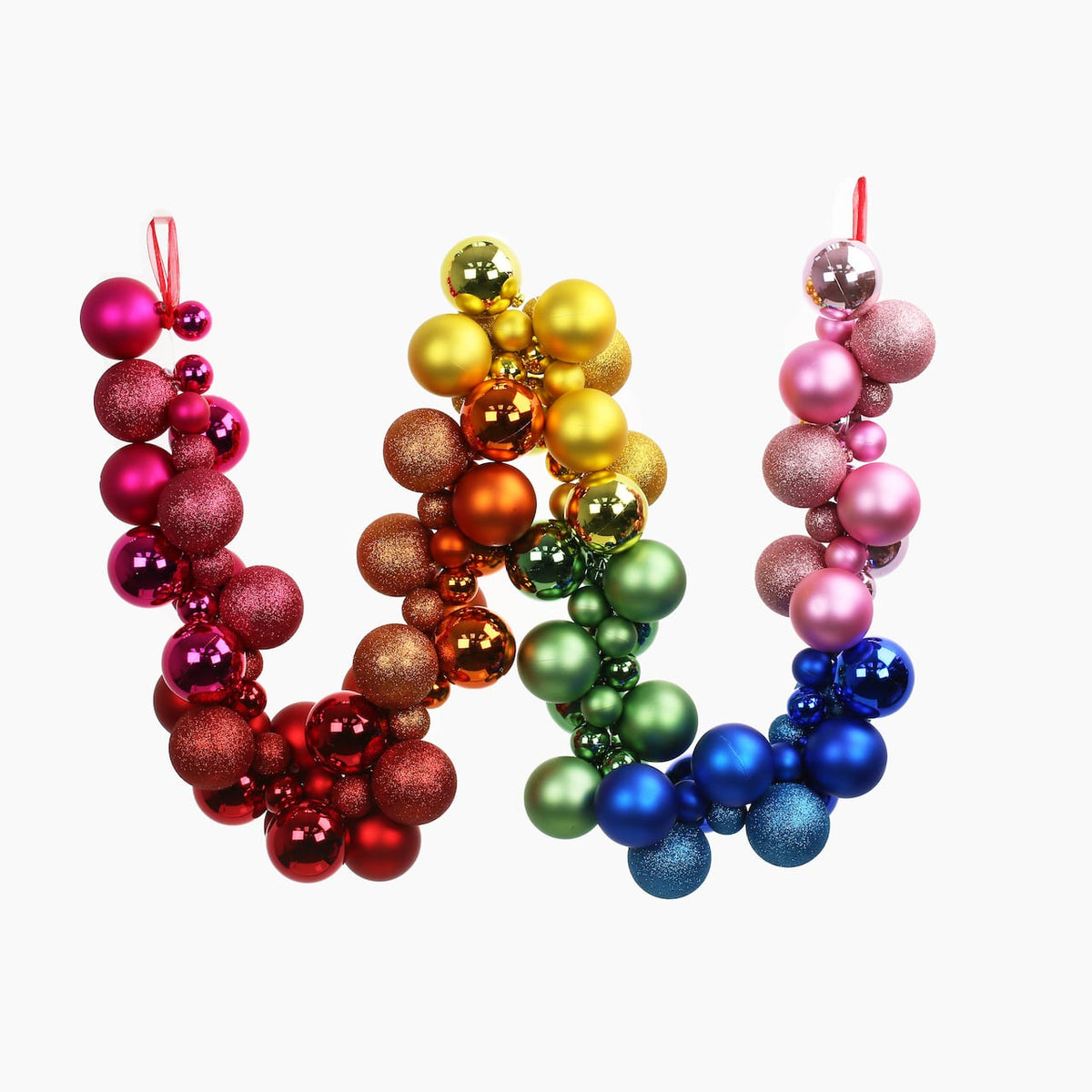 6ft. Multicolor Rainbow Shatterproof Ball Garland