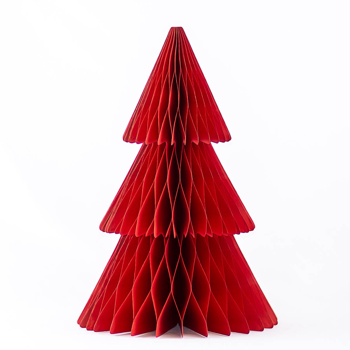 Accordion Paper Tree Dark Red 15"
