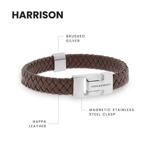 Leather Bracelet Harrison - Brown