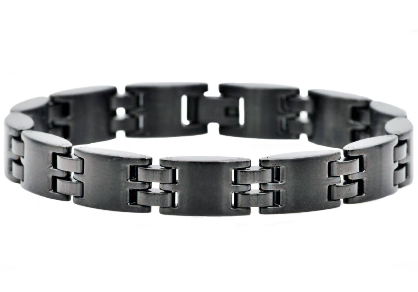 Men's Matte Finish Black Stainless Steel Bracelet