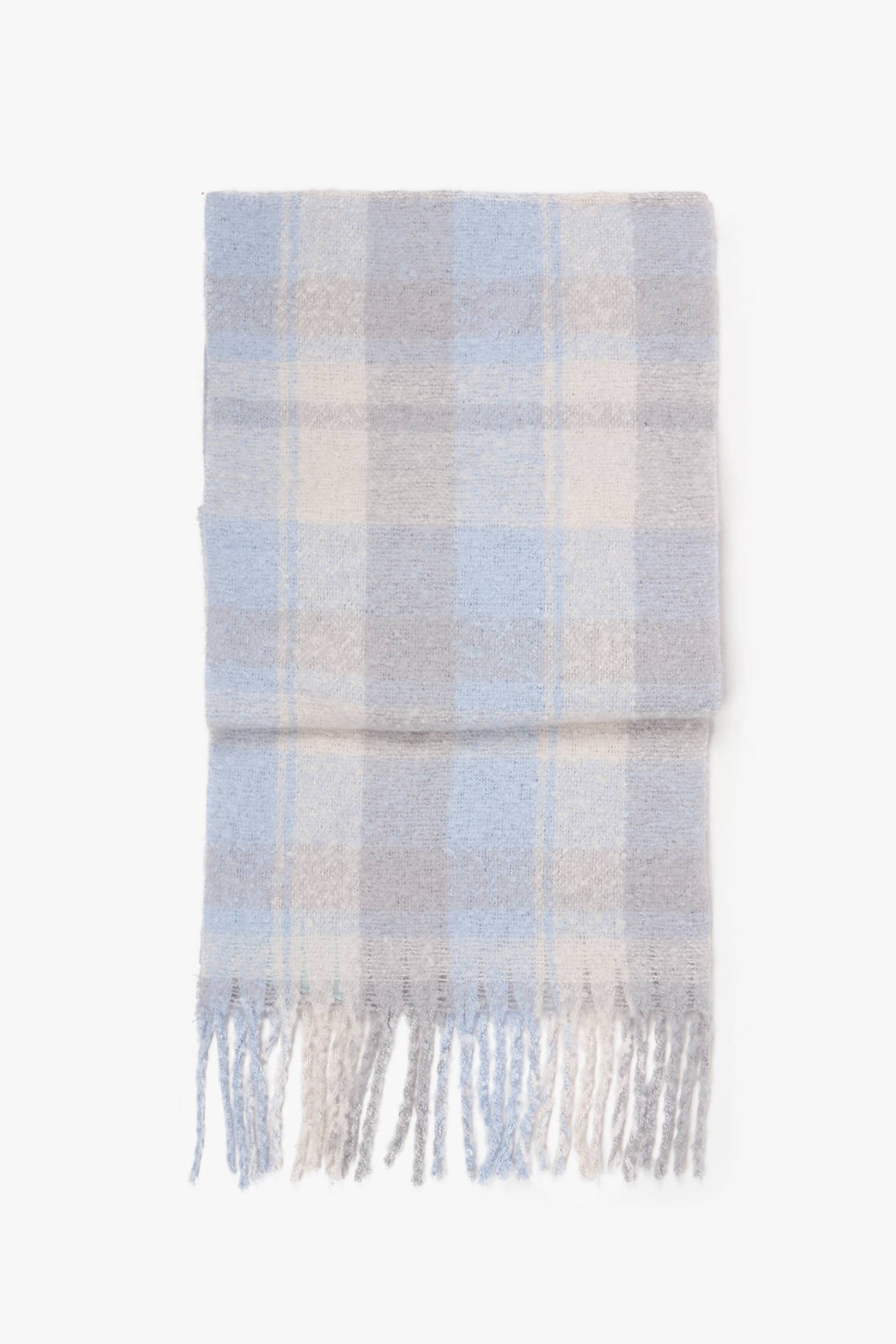 Oblong Plaid Woven Scarf