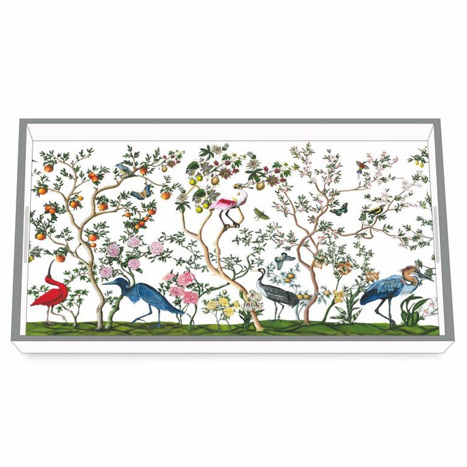 Bird & Branch Chinoiserie Wooden Vanity Tray Clearance