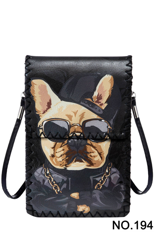 Cartoon Dog Printed Crossbody