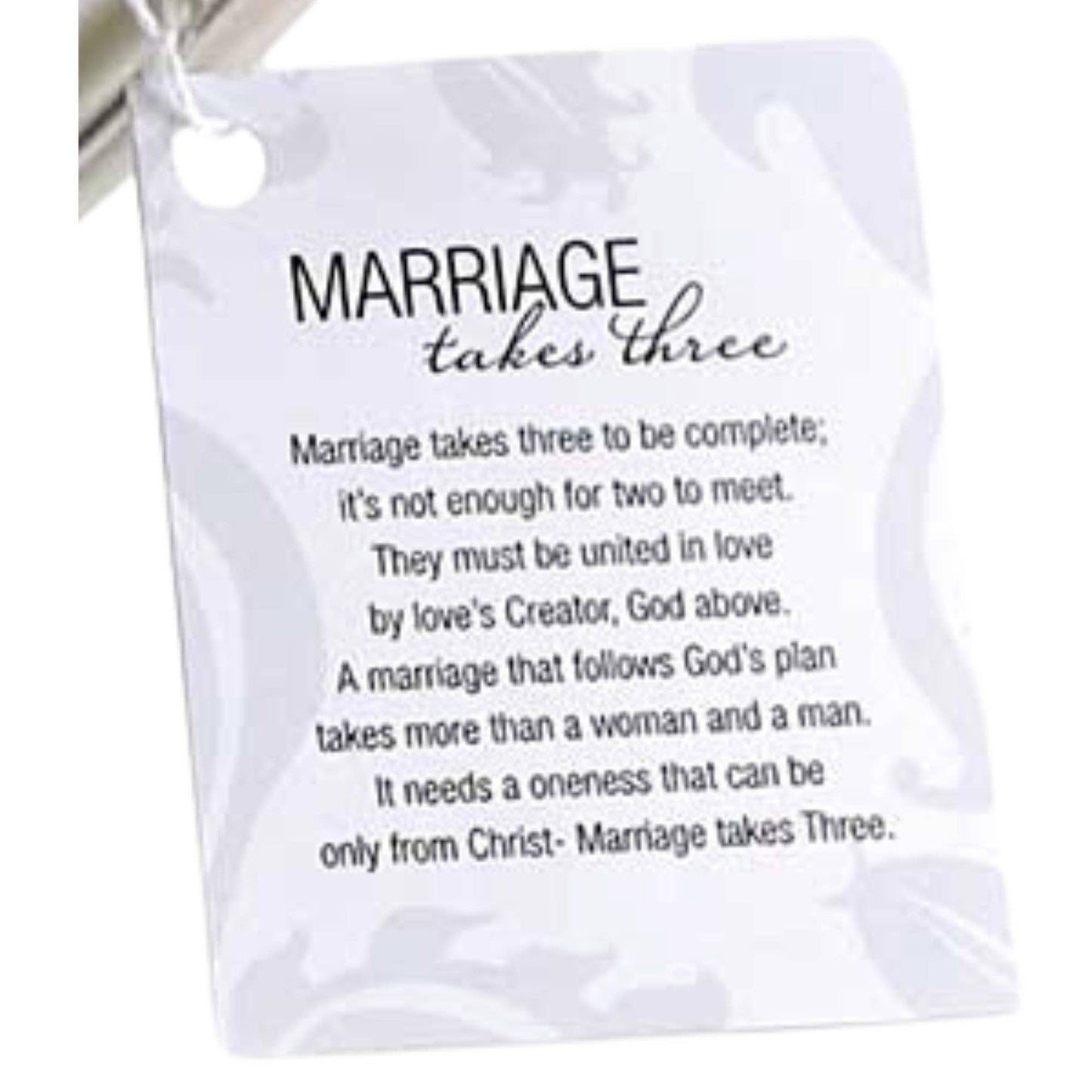 Silver Tabletop Double Heart With Cross - Clearance