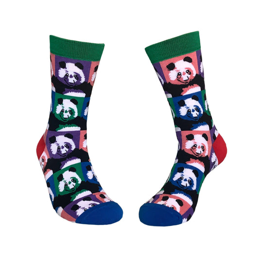 Pop Art Panda Pattern Socks