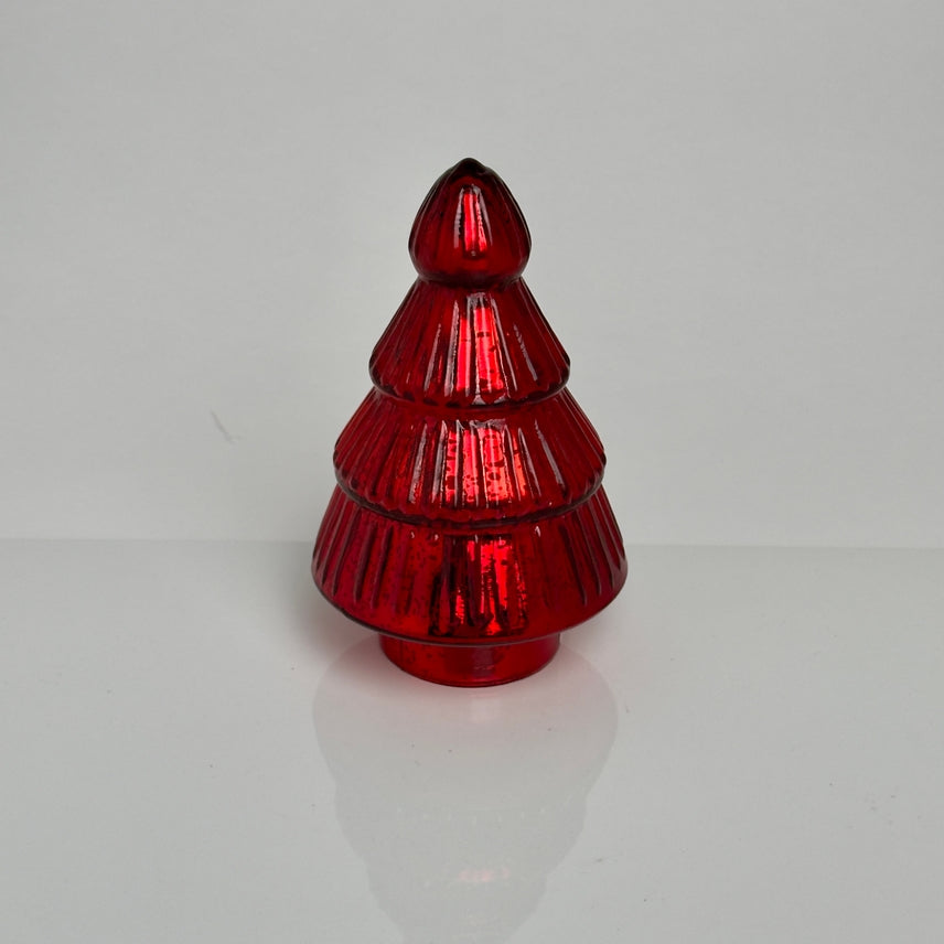 Red Mercury Glass Tree - Small