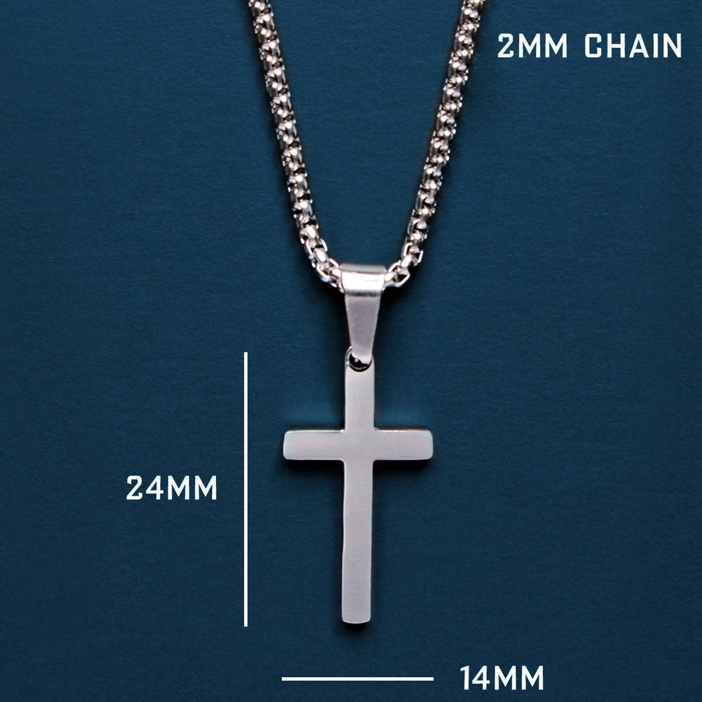 Medium Cross Stainless Steel Necklace