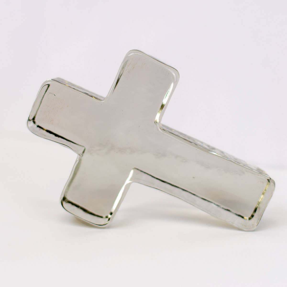 Tabletop 5.5" Cross in Clear Glass - Clearance