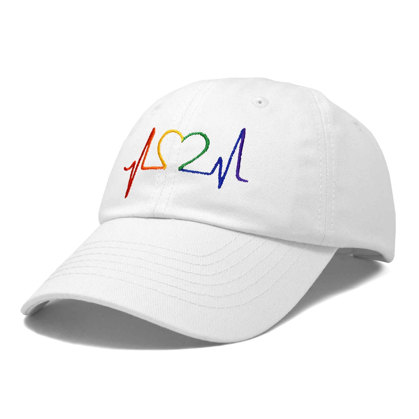 Rainbow Heartbeat Cap White-