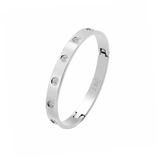 8-Stone Bold Bangle Bracelet