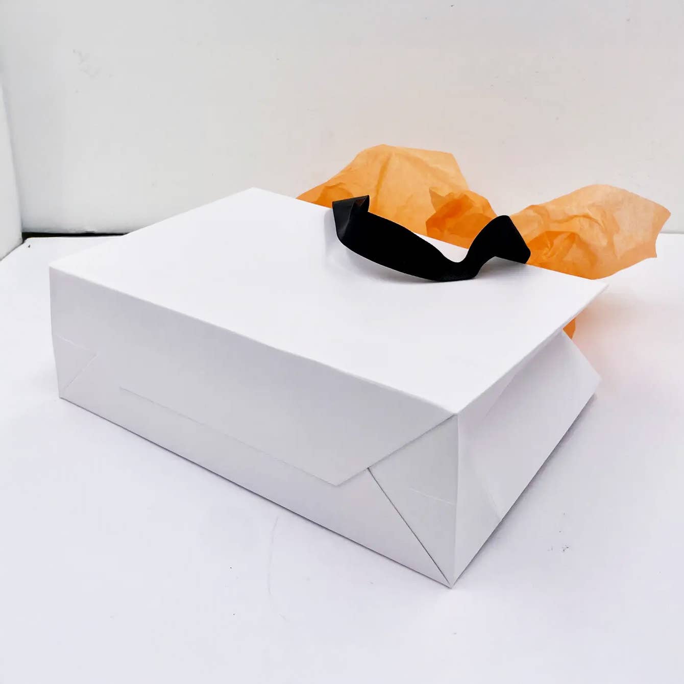 Premium Threaded Rope White Paper Gift Bag