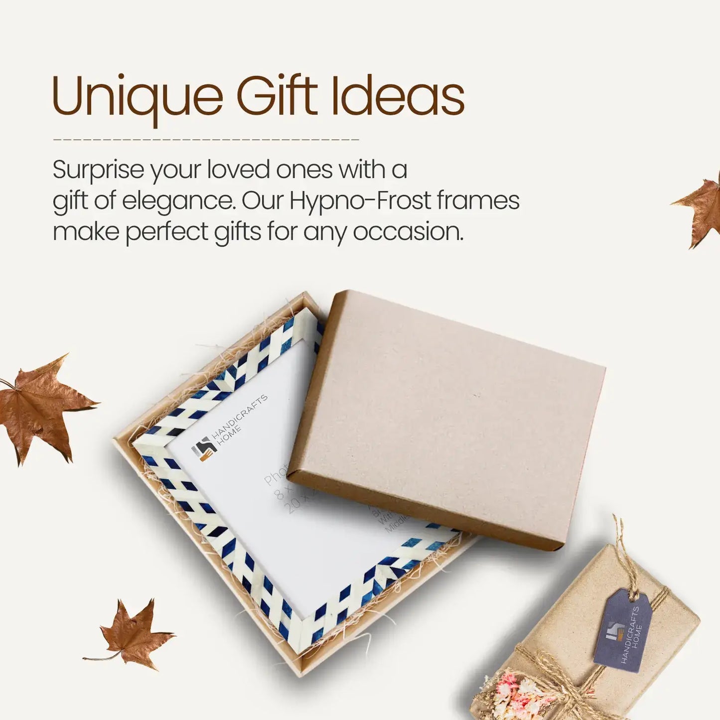 Picture Frame Hypno Frost Blue & White