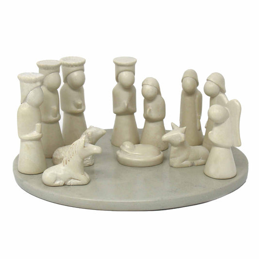 Nativity Soapstone Sculpture - 13 Piece Set
