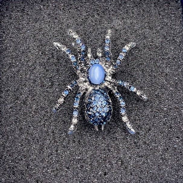 Spider Alloy Rhinestone Brooch