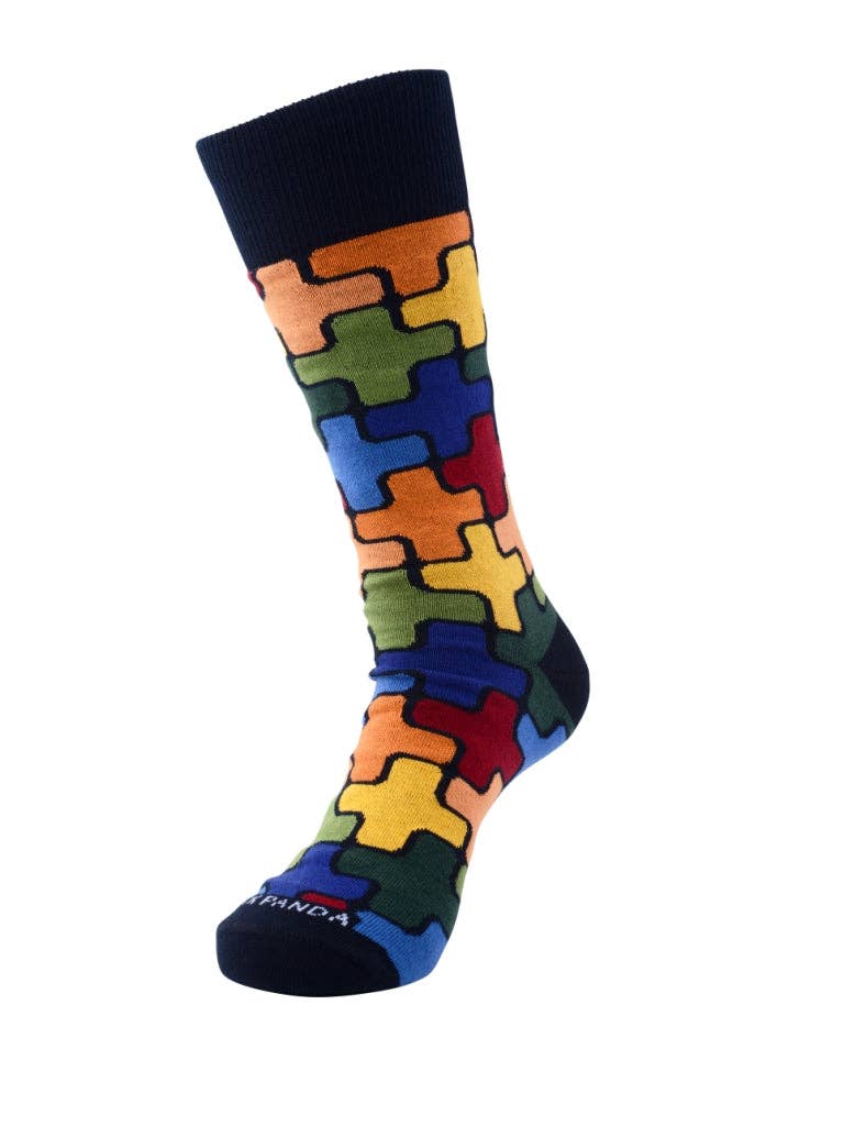 Colorful Puzzle Pattern Socks