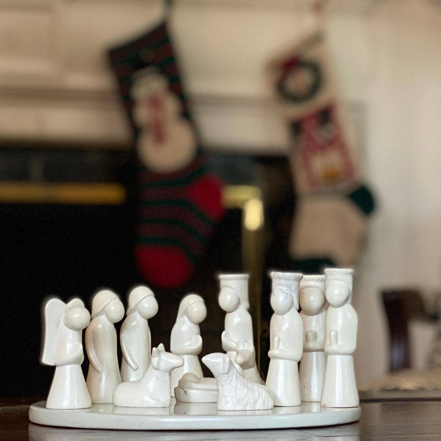 Nativity Soapstone Sculpture - 13 Piece Set