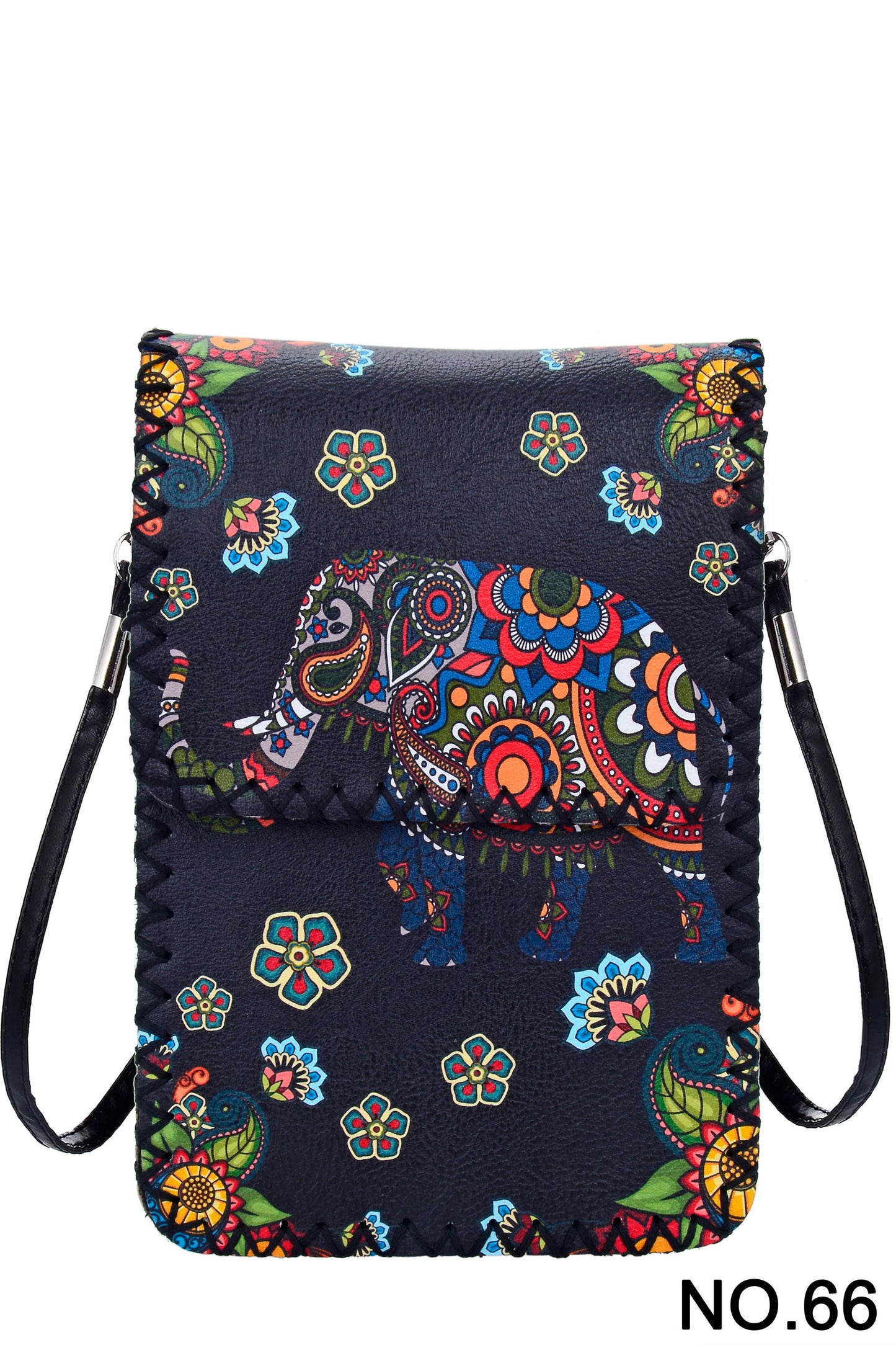 Floral Elephant Printed Crossbody