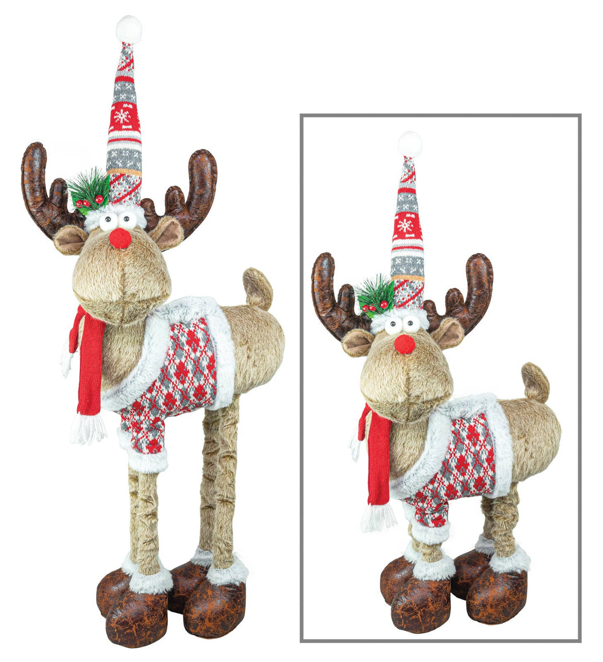 Wintery Christmas Moose Stretch Legs