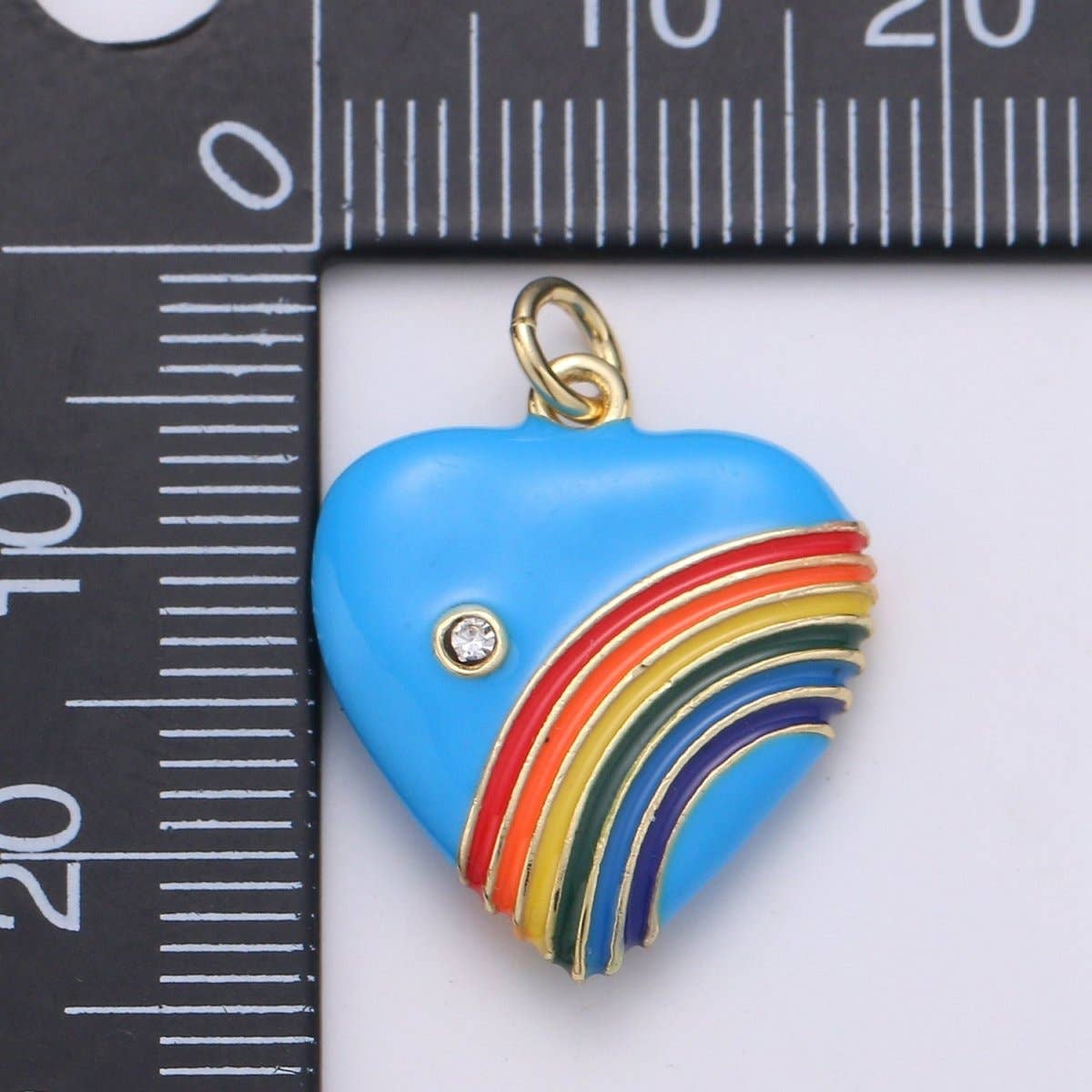 Rainbow Enamel Pendant
