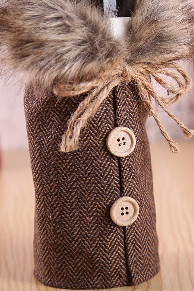 Christmas Burlap Bow Wine Bag