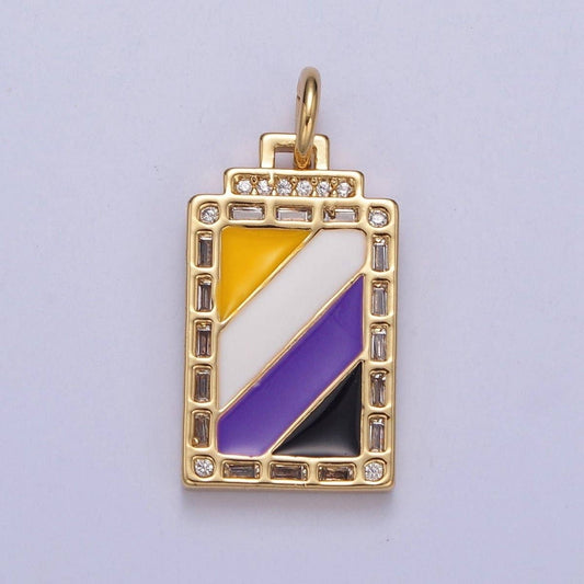 14k Gold Filled Trans Pride Pendant