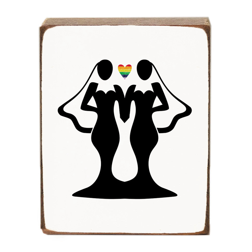 Rainbow Heart Brides Block