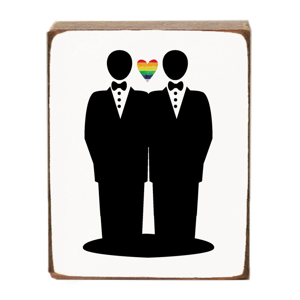 Rainbow Heart Grooms Block