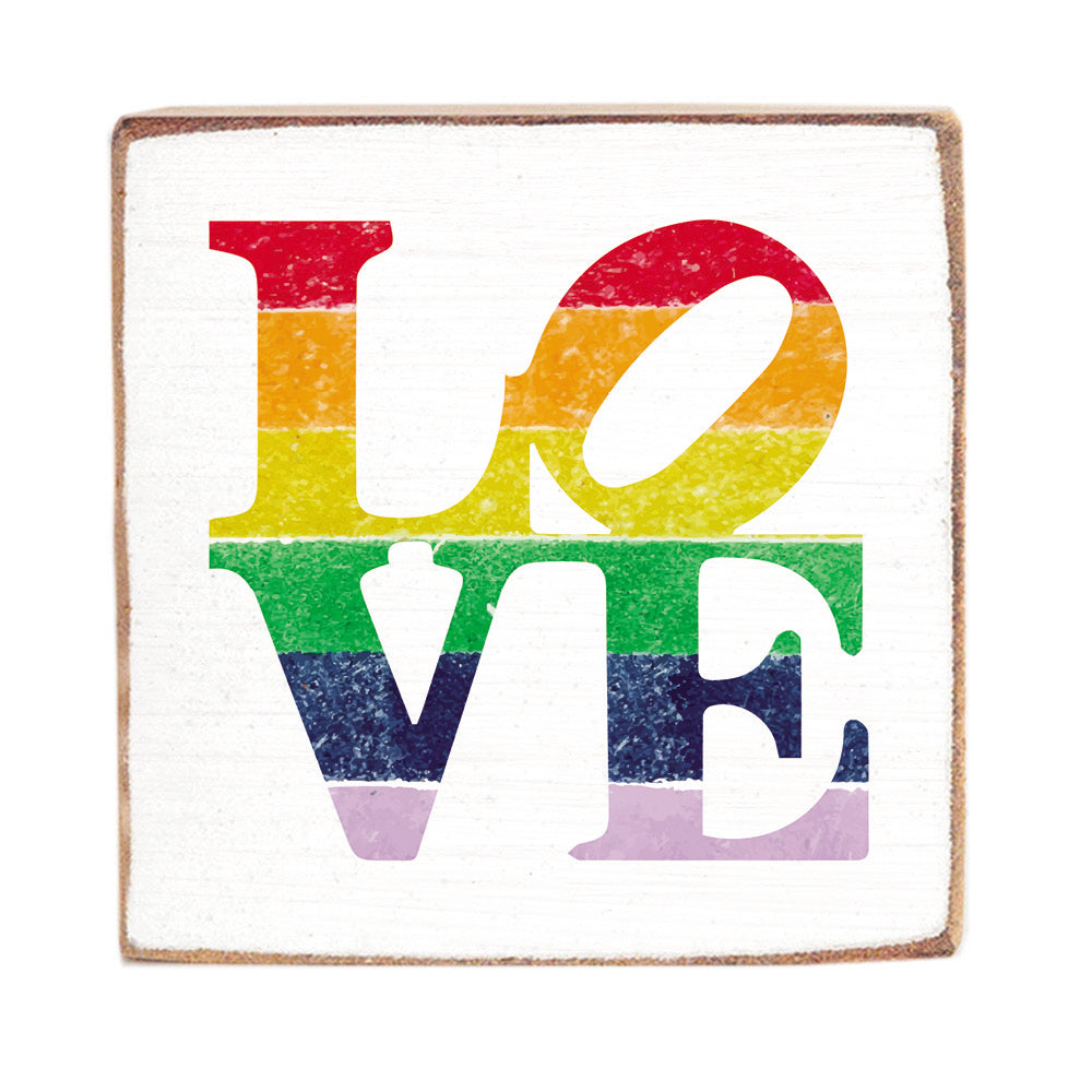 Raibow Stacked Love Block