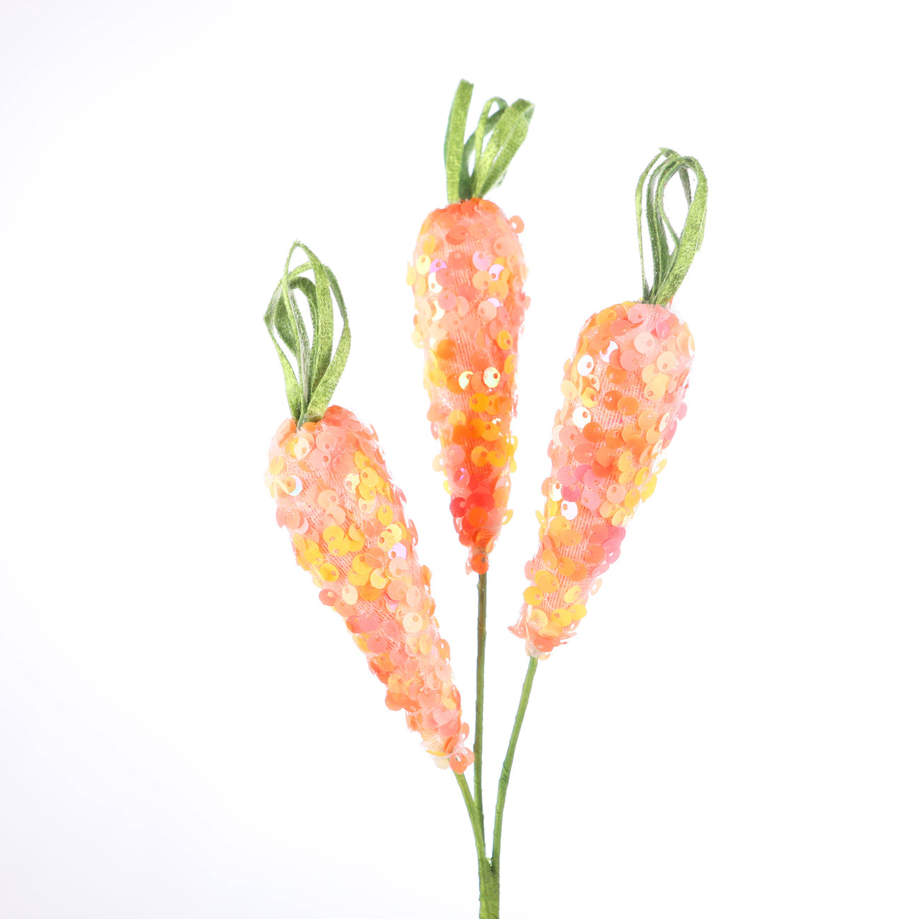 11" Sequin Carrots Pink - Orange