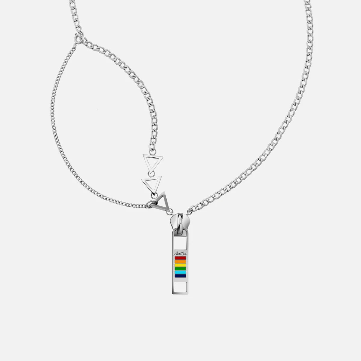 Zenith Zipper Necklace Sterling Silver