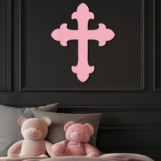 Classic Cross Silhouette Metal Wall Art