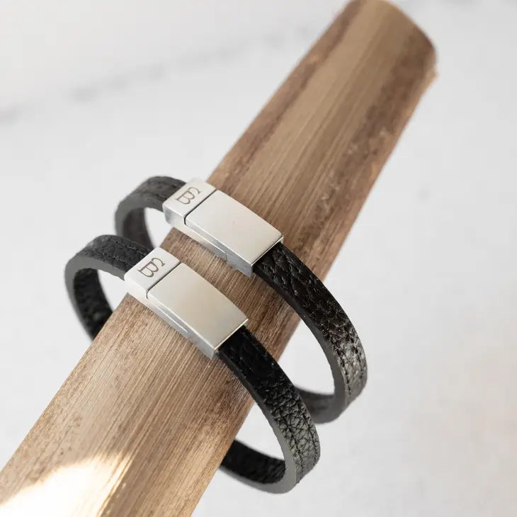 Leather Bracelet Grady - Black