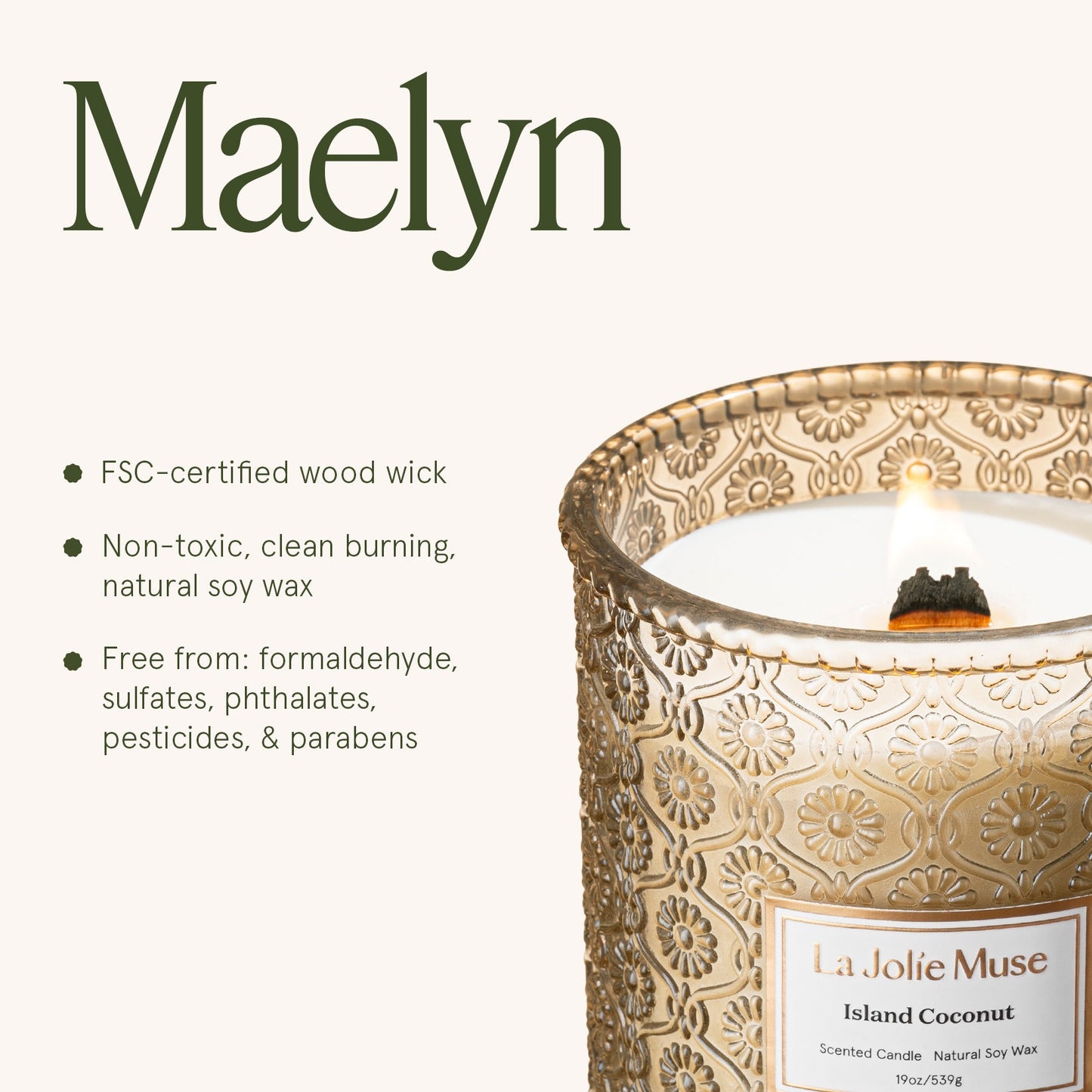 Maelyn - Island Coconut 19oz Candle