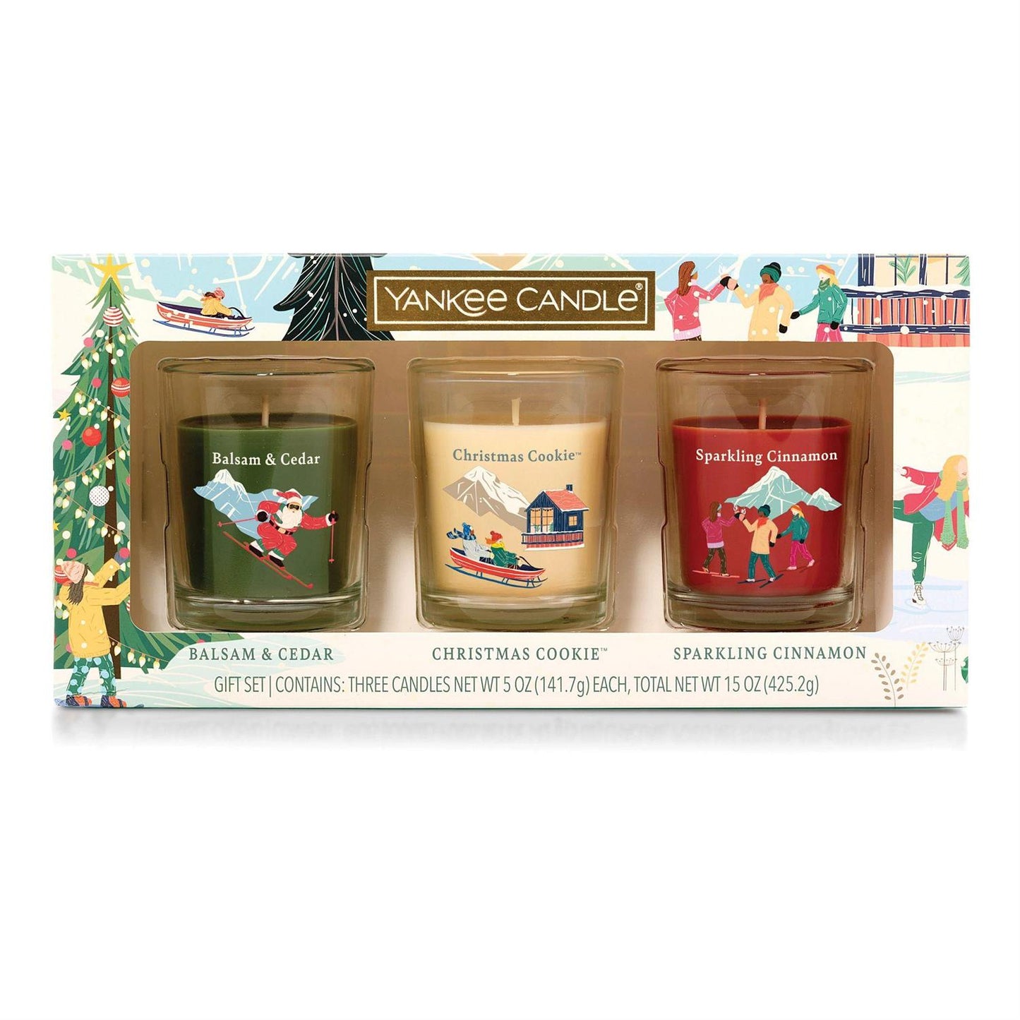 Christmas 3-Piece Candle Set