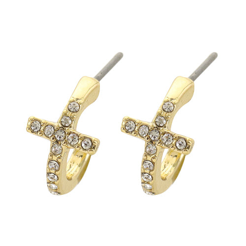 Cross Earrings: Ridge Gold Clearance