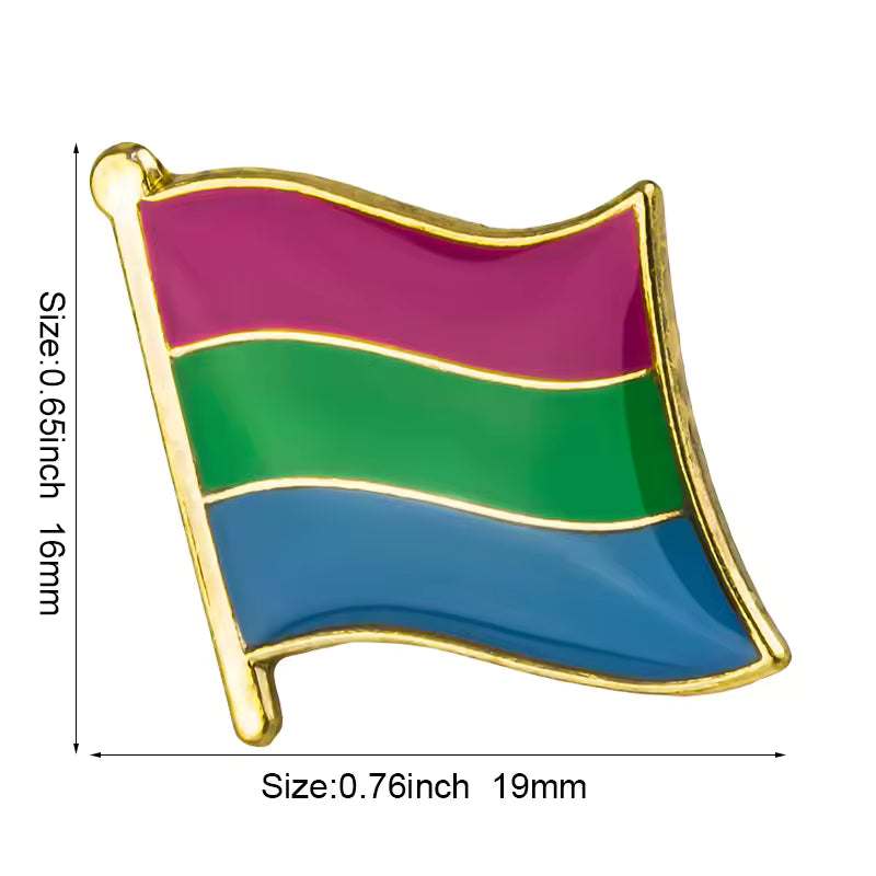 Polysexual Pride Flag Pin