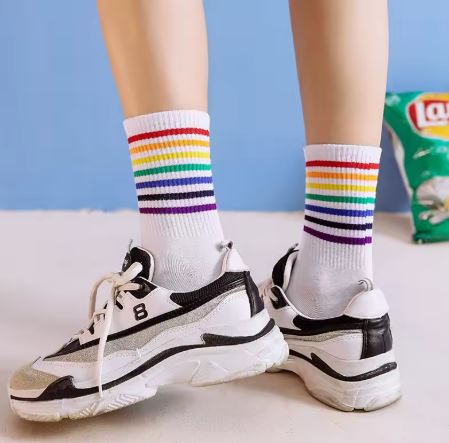 Rainbow Crew Pride Socks