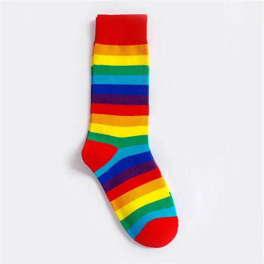 Rainbow Striped Pattern Socks