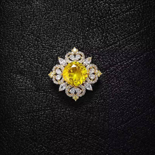 Cruciferous Alloy Rhinestone Brooch