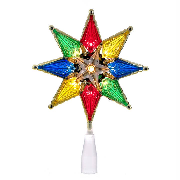 8“ UL 10-Light Multicolored Star Treetop