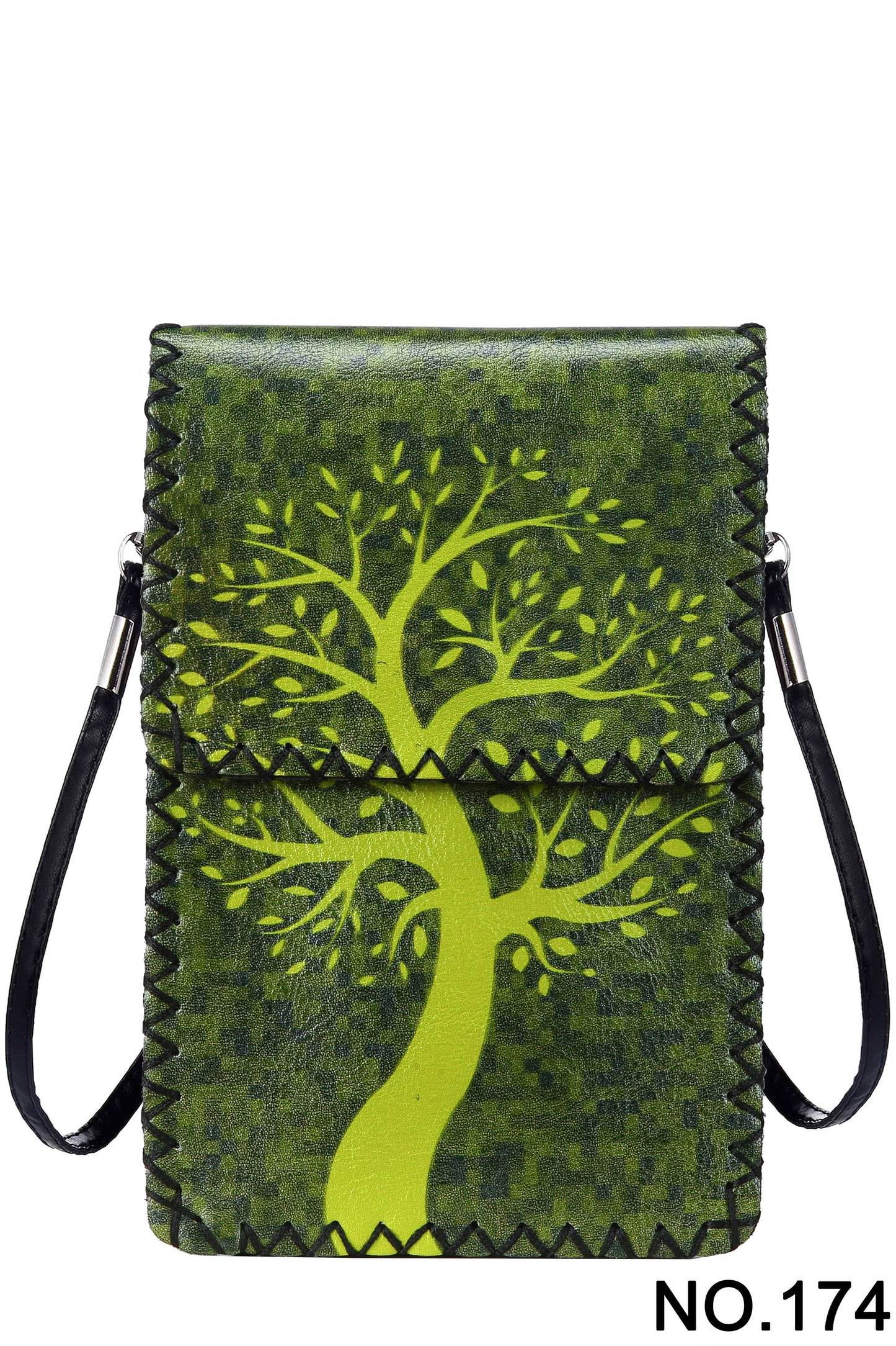 Tree Of Life Printed Crossbody- Multi Green
