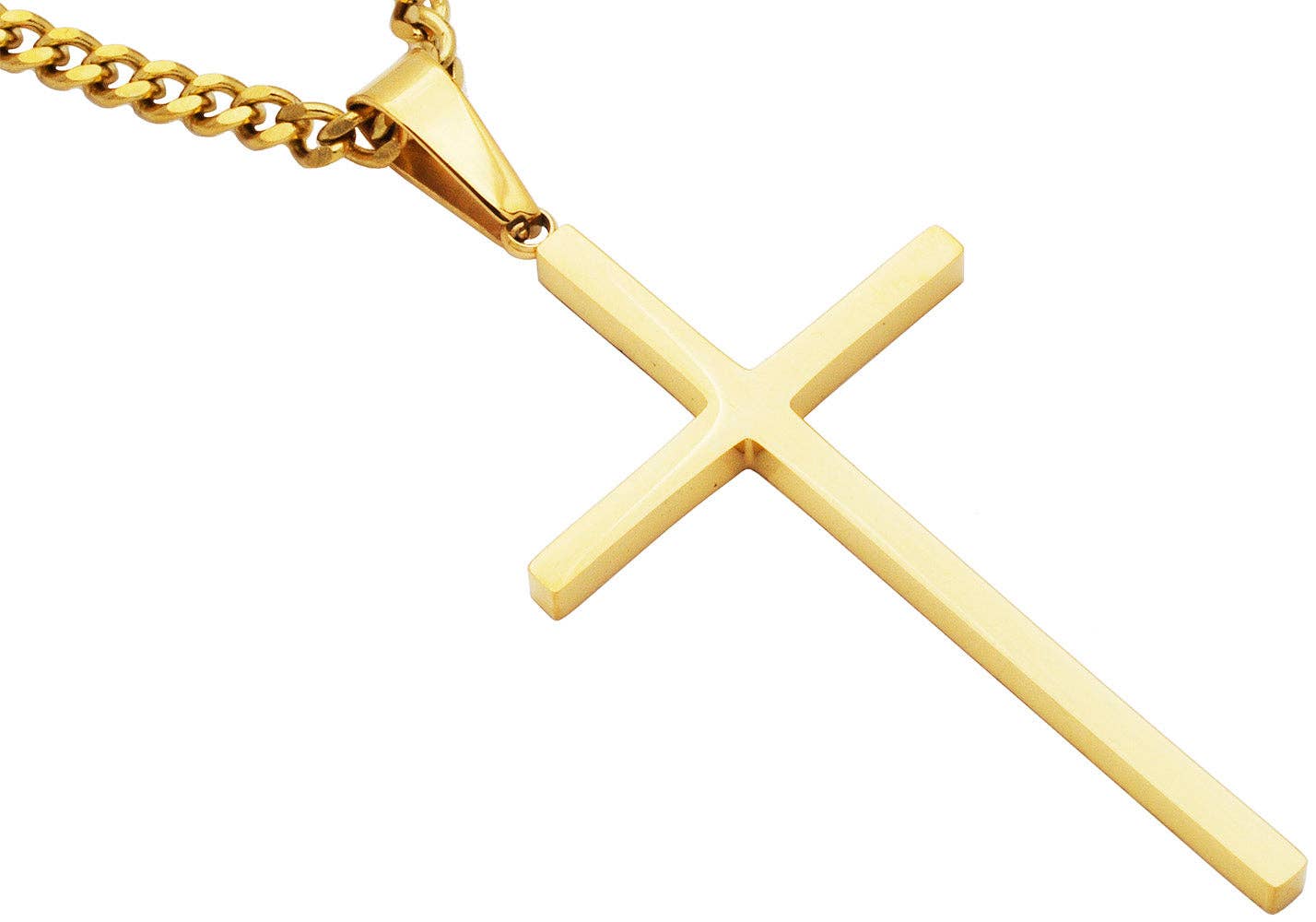 Gold Cross Pendant Necklace
