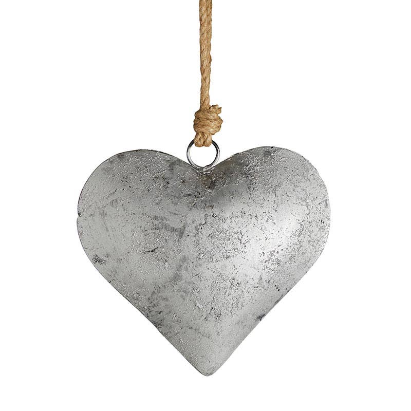 Silver Antique Heart - Large - Clearance