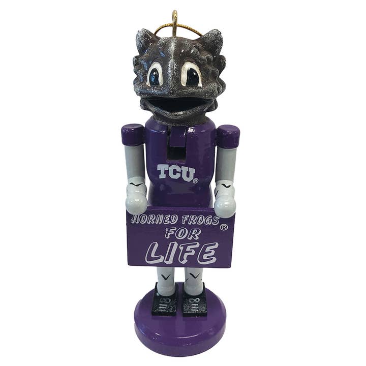 6" Tcu For Life Nutcracker Ornament