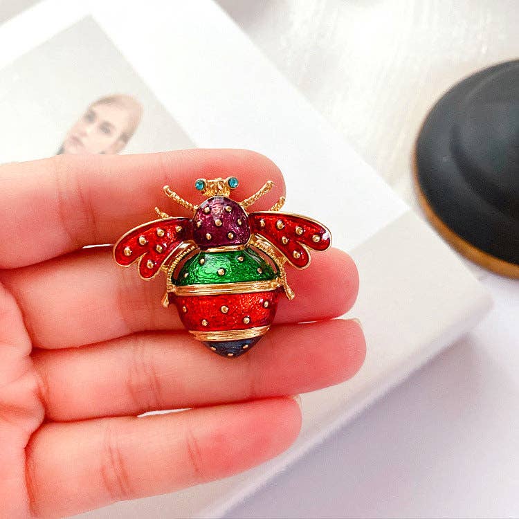 Bee Rhinestone Alloy Pin