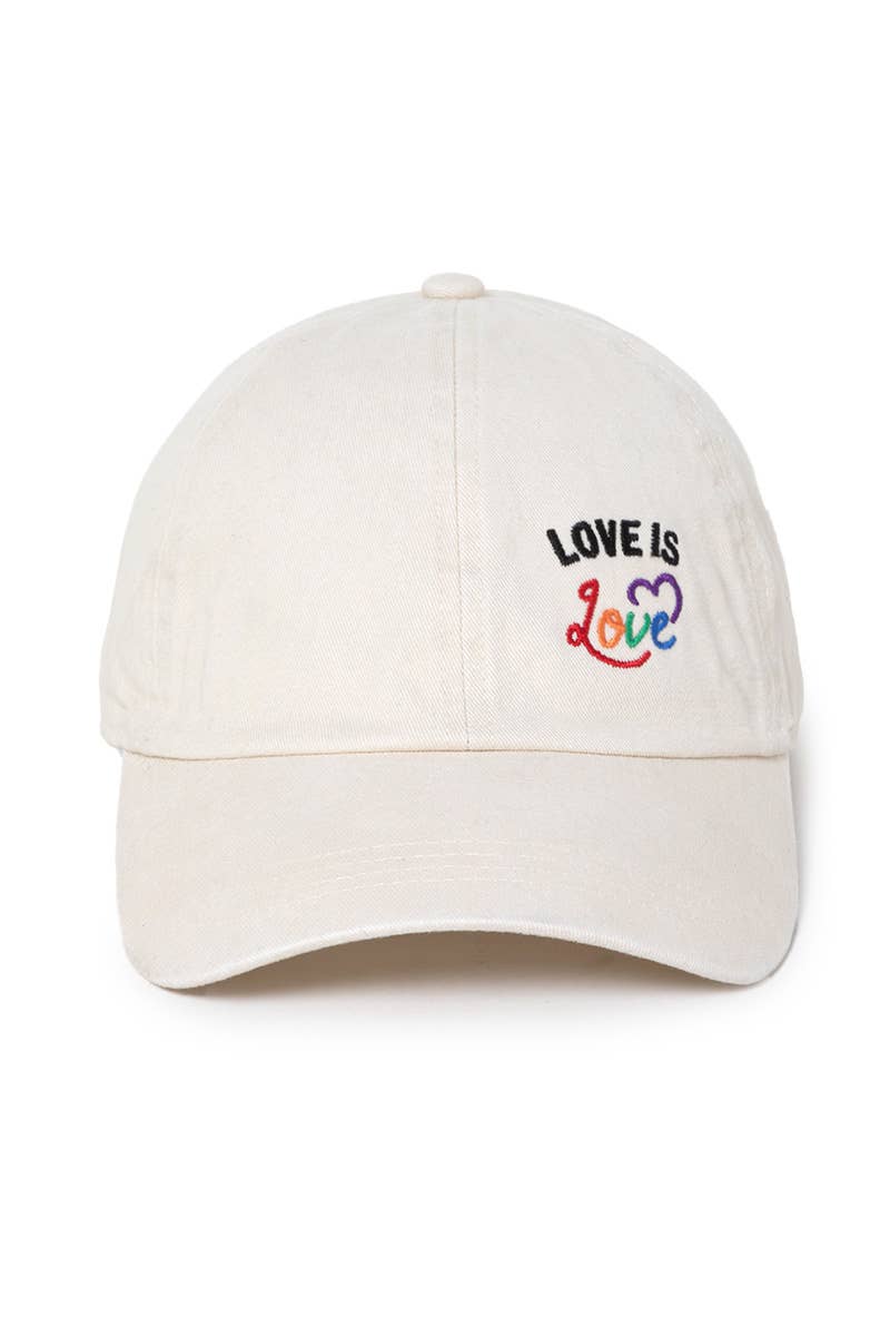 Love Is Love Emb Cotton Baseball Cap.