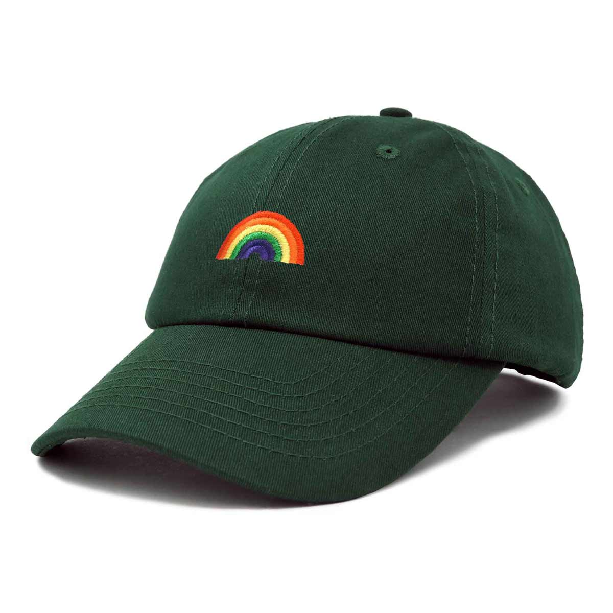Rainbow Baseball Cap Olive-